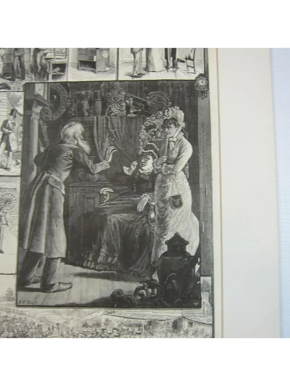 Antique 1878 Print Wood Engraving 